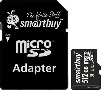 Карта памяти SmartBuy microSDXC SB512GBSDCL10-01 512GB (с адаптером)