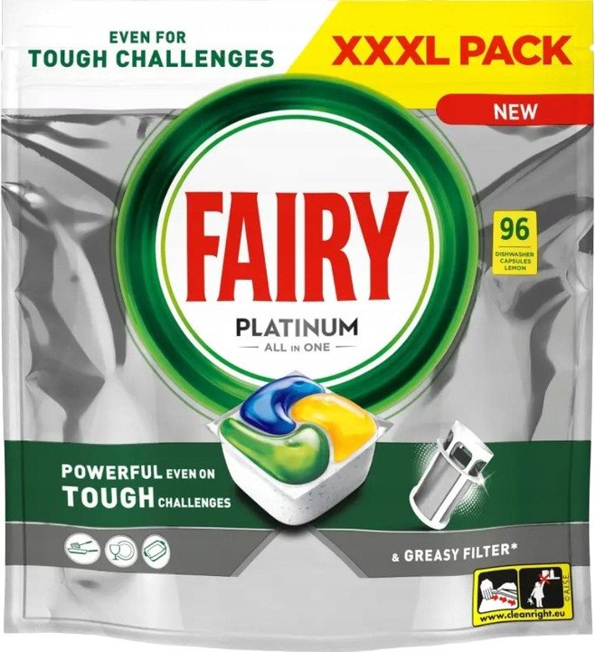 

Капсулы для посудомоечной машины Fairy Platinum Lemon All in 1 (96 шт)