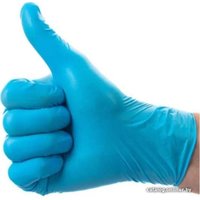 Нитровиниловые перчатки Wally Plastic L 100 шт (синий)