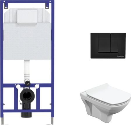 

Унитаз подвесной Cersanit Carina S-MZ-CARINA-XL-COn-S-DL-w + 525 040000 + S5 040045