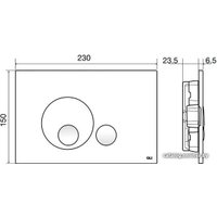 Панель смыва OLI Globe 152953 (серый)