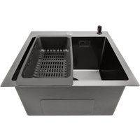 Кухонная мойка Stellar E4444NB (нано черный)