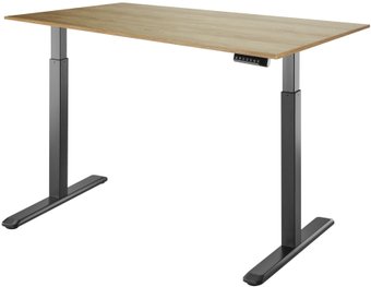 ErgoSmart Electric Desk 1380x800x18 мм (дуб натуральный/черный)