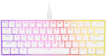 Клавиатура Corsair K65 RGB Mini 60% (белый, Cherry MX Speed, нет кириллицы)