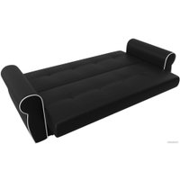 Диван Лига диванов Лига-019 118387 (экокожа, черный/белый/подушки белый)