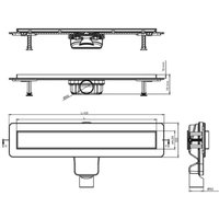 Трап/канал Berges Wasserhaus Optim Line Plus 600 090516