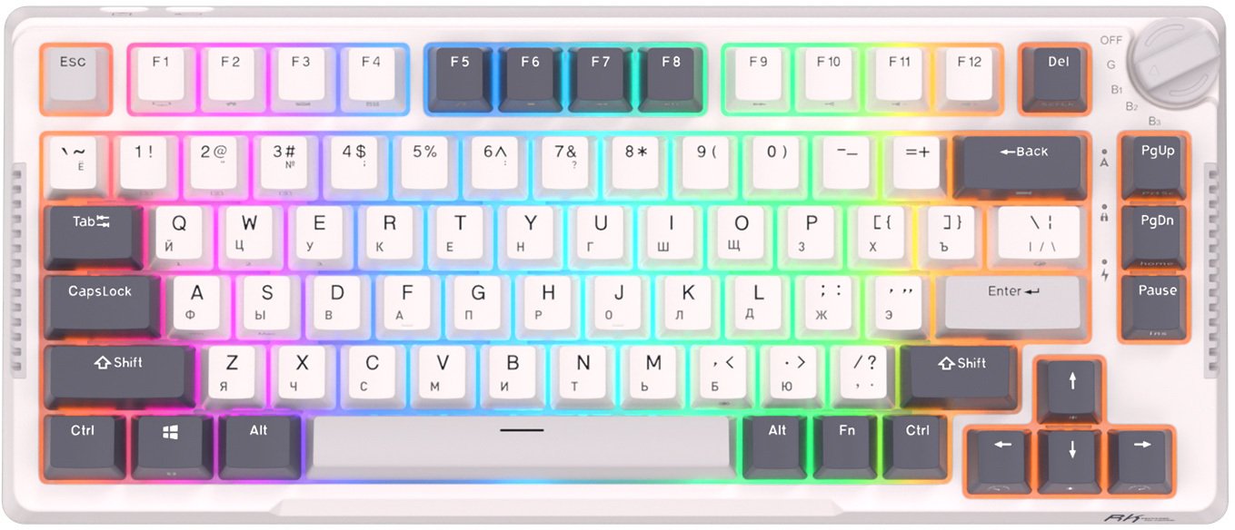 

Клавиатура Royal Kludge RK-H81 RGB White Night (RK Blue)