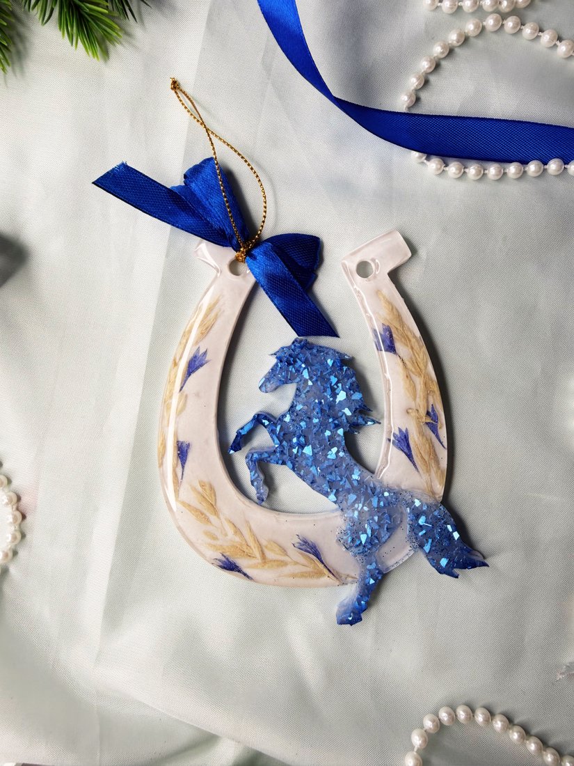 

Елочная игрушка Wood_N_Sea Подкова НГ-4 (белый)