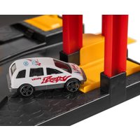 Детские автотреки, трассы Labalu 3-уровневый с дорогой и автомобилями P3488A-1 (красный, 3 машинки)