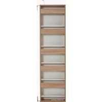 Тумба для обуви Трия Тип 16 с зеркалом (дуб сонома/белая шагрень)