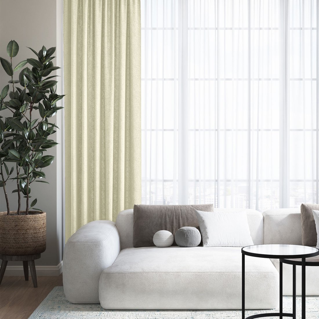 

Штора Волшебная ночь Текстурный Блэкаут 200x270 930782 (крем)