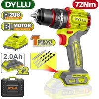 Ударная дрель-шуруповерт Dyllu DTCDP7281 (с 2-мя АКБ, кейс)