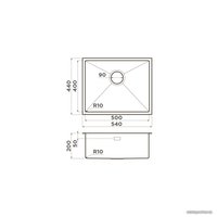 Кухонная мойка Omoikiri Taki 54-U/IF GB (графит)