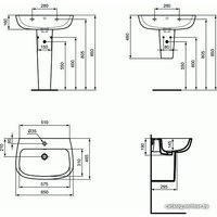 Пьедестал для умывальника Ideal Standard Esedra T283901