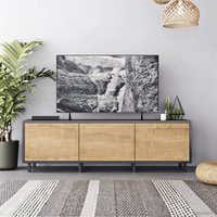 Тумба Crafto Анри 07 1500x380x470 (графит/дуб)