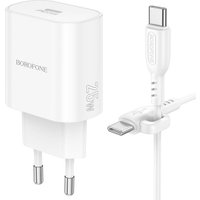 Сетевое зарядное Borofone BA82A USB Type-C (белый)