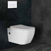 Унитаз подвесной Roxen Cube Bidet в комплекте с инсталляцией StounFix Dual Fresh 6 в 1 577477 (кнопка: белый глянец)