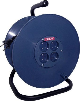 Удлинитель на катушке СОЮЗ 481S-3105 (50 м, синий)