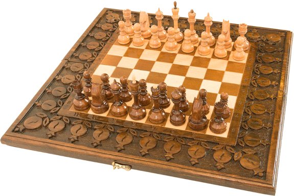 

Шахматы/шашки/нарды Haleyan резные с гранатами 50 kh123