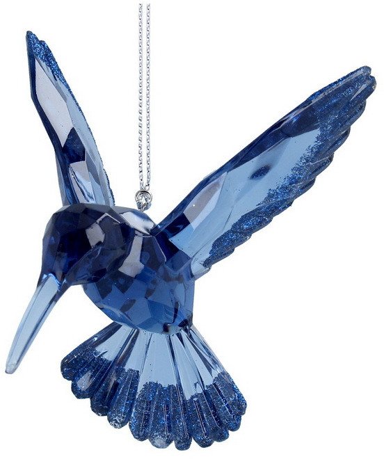

Елочная игрушка Gisela Graham Midnight Goose. Колибри 15471 (синий)