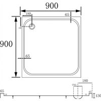 Душевой поддон Abber AD3D090 90х90