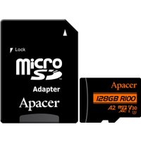 Карта памяти Apacer microSDXC AP128GMCSX10U8-R 128GB (с адаптером)