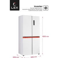 Четырёхдверный холодильник LEX LCD450WOrID