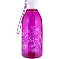 Бутылка для воды Force Drop 600мл (прозрачный/фиолетовый)