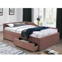 Кровать-тахта Signal Eliot Velvet 120х200 (античный розовый)