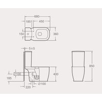 Унитаз напольный Maxonor Pure Life Reina PL-TOC-R03-18