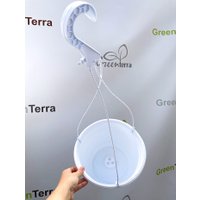 Вазон GreenTerra С подвесом 25/15 см 5 л (5 шт, белый)