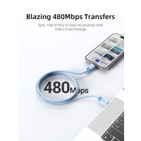 Кабель Cabletime 100W USB Type-C - USB Type-C (0.5 м, синий) в Пинске