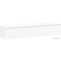 Тумба Трия Глосс ТД-319.03.11 (белый глянец/стекло белый глянец)