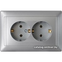 Розетка Bylectrica Стиль РС16-313 (серебристый)