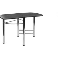 Кухонный стол ВВР Пристенный (камень темный/хром, ЛДСП)