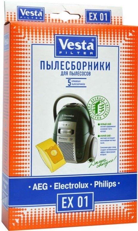 

Комплект одноразовых мешков Vesta Filter EX 01