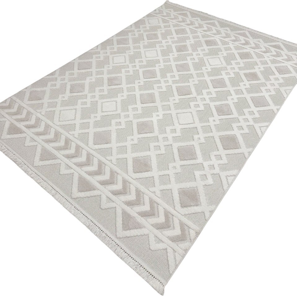 

Ковер для жилой комнаты Radjab Carpet Поло Прямоугольник EN 256 12535RK (2x2.9, Cream/Beige)