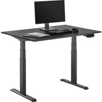 Стол для работы стоя ErgoSmart Wooden Ergo Desk Prime 1300х750х27 мм (прямой край, дуб мореный/черный) в Могилеве