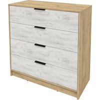 Комод Интерлиния Концепт КТ-К100 (дуб белый/дуб золотой)