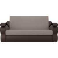 Диван Лига диванов Меркурий 140 106367 (рогожка/экокожа, бежевый/коричневый)