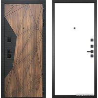 Металлическая дверь Двери Гранит Континент 003 205x86 (коричневый/белый, правый)