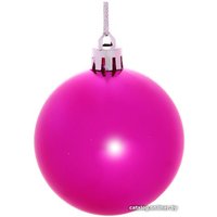 Елочная игрушка Серпантин Глянец шар 6 см 6 шт (розовый) 183-881