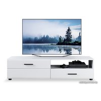 Тумба Империал Йорк 1д1ящ ЛВ (белый жемчуг-белый глянец)