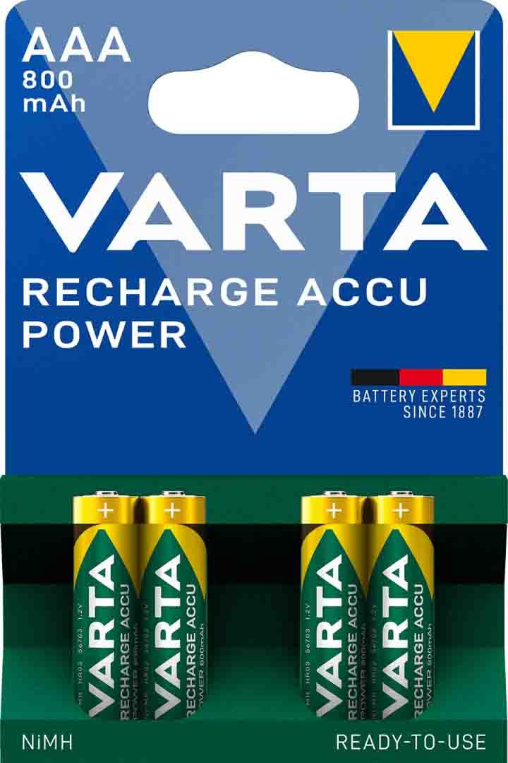 

Аккумулятор Varta Recharge Accu Power AAA 800mAh 56703101404 (4 шт)