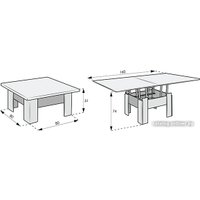 Стол-трансформер AMI Престиж (бодега)