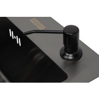 Кухонная мойка ARFEKA ECO AR мойка 600*500, коландер, дозатор BLACK DECOR MILLET GRAINS