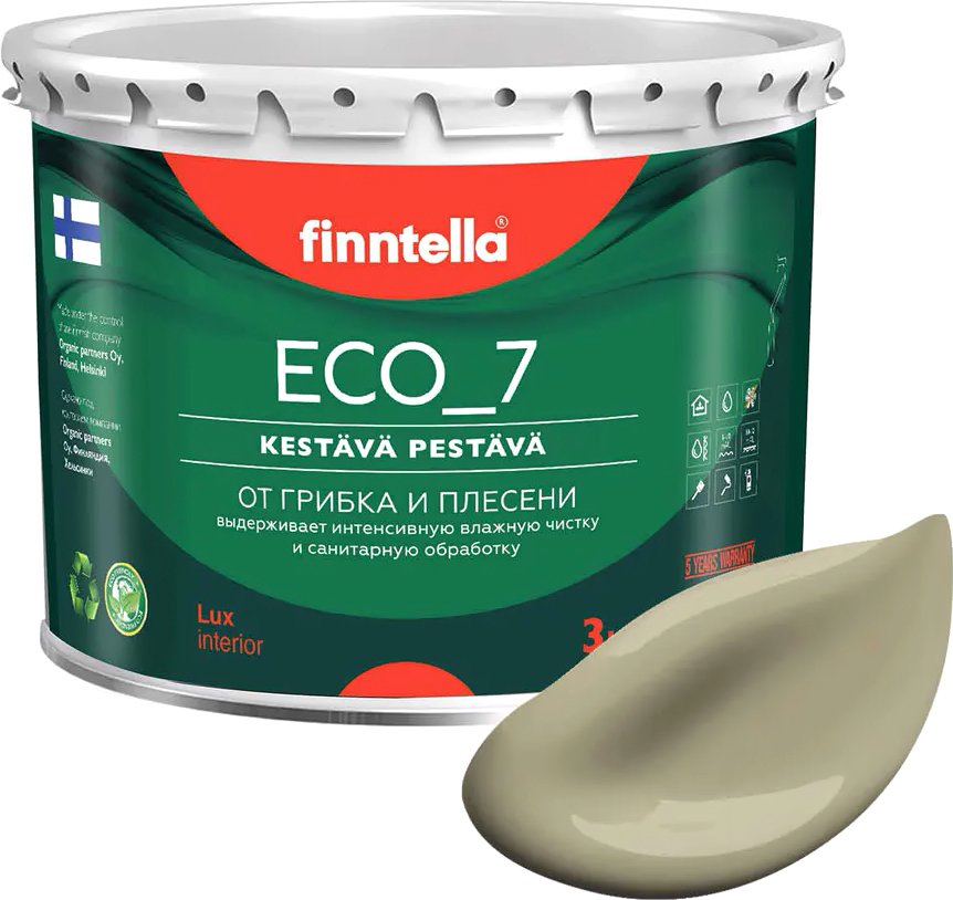 

Краска Finntella Eco 7 Wai F-09-2-3-FL023 2.7 л (серо-зеленый)
