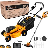  Deko DKLM40V и DKTR21 081-2035 (газонокосилка, триммер, 2 АКБ)