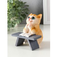Статуэтка Sima-Land Котик с книгой за партой 10904401