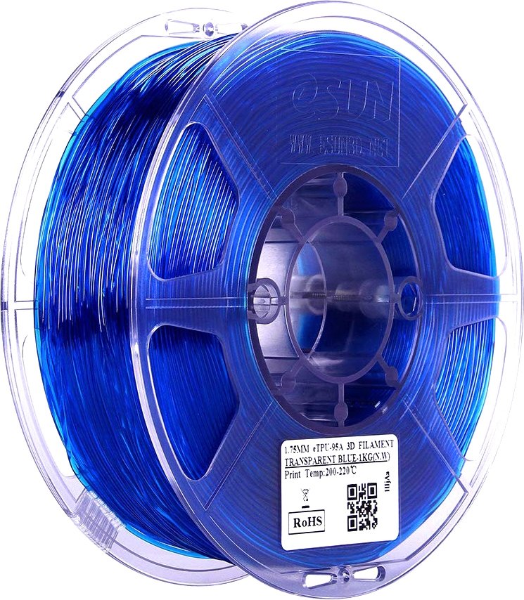 

Пластик eSUN eTPU-95A 1.75 мм 1000 г (синий полупрозрачный)